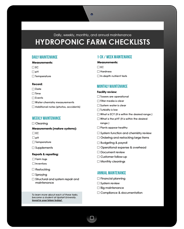 hydro-checklist