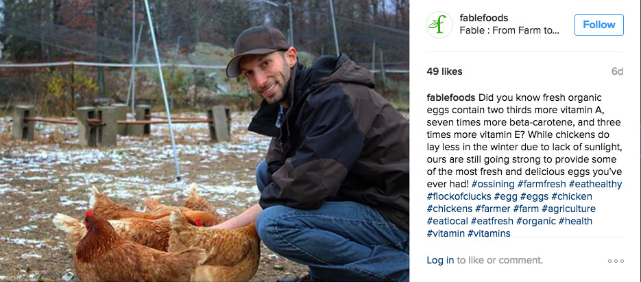 Social media on the farm; example Fable Foods